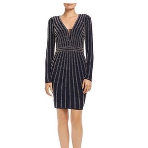 New Without Tags dress by Aquadresses size 2. Navy jersey with rose gold beads